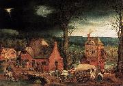 Cornelis Massijs Arrival of the Holy Family in Bethlehem oil painting